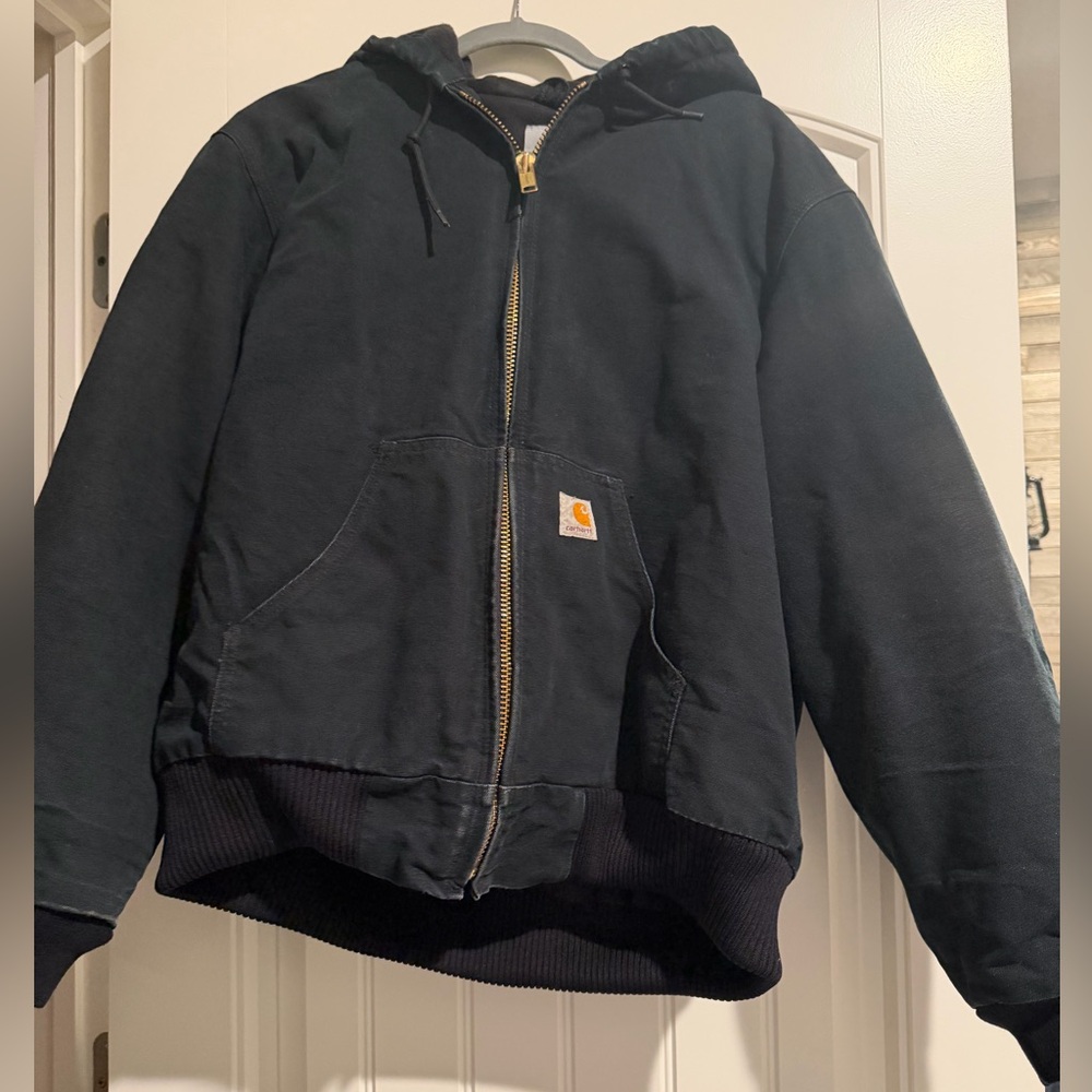 Carhartt Black Hooded Puffer Jacket